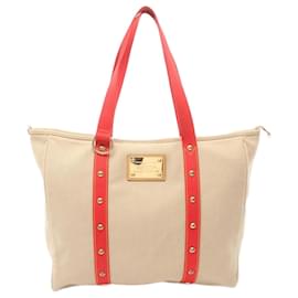 Louis Vuitton-Louis Vuitton Cabas GM Antigua Tote Bag-Red,Beige