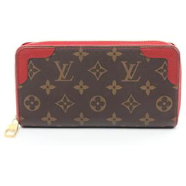 Louis Vuitton-Portefeuille Zippy Retiro Louis Vuitton-Marron,Rouge,Fuschia