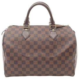 Louis Vuitton-Louis Vuitton Speedy 30 Damier Ebene Handbag-Brown