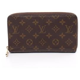 Louis Vuitton-Louis Vuitton Brown Coated Canvas Long Wallet-Brown