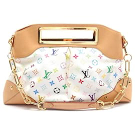 Louis Vuitton-Bolsa Louis Vuitton Judy MM Monograma Multicolor Branco-Branco,Multicor