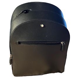 Montblanc Blue Saffiano Leather Backpack Blue