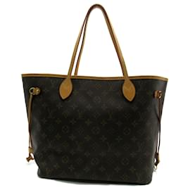 Louis Vuitton-Louis Vuitton Neverfull MM Tote Bag-Brown,Beige