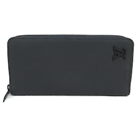 Louis Vuitton-Louis Vuitton Black Leather Long Wallet-Black