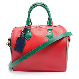 Louis Vuitton-Louis Vuitton Speedy Bandouliere 25 Epi Handbag-Red,Green,Navy blue