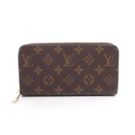 Louis Vuitton-Portefeuille long en toile enduite marron Louis Vuitton-Marron