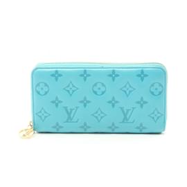 Louis Vuitton-Louis Vuitton Blue Leather Zippy Wallet-Blue