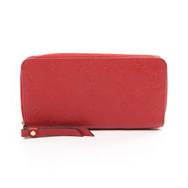 Louis Vuitton-Louis Vuitton Red Leather Long Wallet-Red