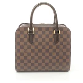 Louis Vuitton-Sac à main Louis Vuitton Triana Damier Ébène-Marron