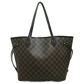 Louis Vuitton-Louis Vuitton Neverfull MM Tote Bag-Brown,Damier ebene