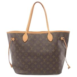 Louis Vuitton-Louis Vuitton Neverfull MM Monogram Tote Bag-Brown