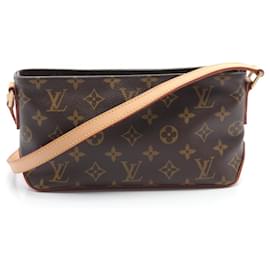 Louis Vuitton-Sac à épaule Trotter Monogram Louis Vuitton-Marron