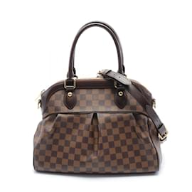 Louis Vuitton-Bolsa Louis Vuitton Trevi PM Damier Ébène-Marrom