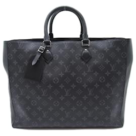 Louis Vuitton-Bolsa Tote Grande Louis Vuitton-Preto,Monograma