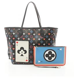 Louis Vuitton-Louis Vuitton Neverfull MM Game On Monogram Noir Tote Bag-Black,Multiple colors