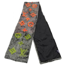 Louis Vuitton-Louis Vuitton Echarpe Vision Monogram Scarf-Brown,Orange,Monogram