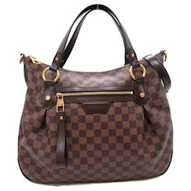 Louis Vuitton-Louis Vuitton Evora MM 2-Way Shoulder Bag-Brown,Damier ebene