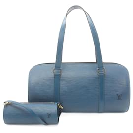 Louis Vuitton-Bolsa Louis Vuitton Soufflot Epi Azul Toledo-Azul