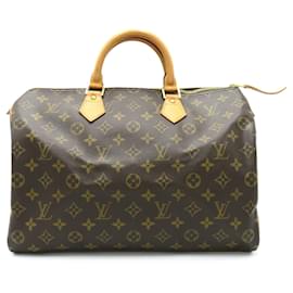 Louis Vuitton-Bolso Louis Vuitton Speedy 35-Castaño