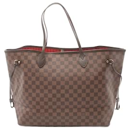 Louis Vuitton-Bolso tote Louis Vuitton Neverfull GM Damier Ebene-Castaño