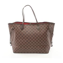 Louis Vuitton-Bolso tote Louis Vuitton Neverfull GM Damier Ebene-Castaño