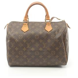 Louis Vuitton-Bolso Louis Vuitton Speedy 30 Monogram-Castaño