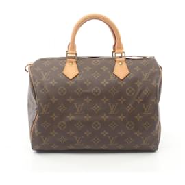 Louis Vuitton-Bolso Louis Vuitton Speedy 30 Monogram-Castaño