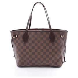 Louis Vuitton-Bolso tote Louis Vuitton Neverfull PM Damier Ebene-Castaño