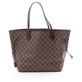 Louis Vuitton-Bolso tote Louis Vuitton Neverfull MM Damier Ebene-Castaño