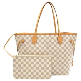 Louis Vuitton-Bolso tote Neverfull MM de Louis Vuitton-Blanco