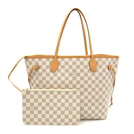 Louis Vuitton-Bolso tote Neverfull MM de Louis Vuitton-Blanco