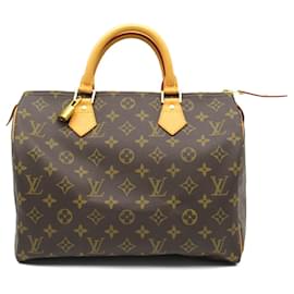 Louis Vuitton-Bolso Louis Vuitton Speedy 30-Castaño