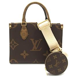 Louis Vuitton-Louis Vuitton On the Go PM Tasche-Braun,Monogramm