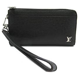 Louis Vuitton-Portefeuille long en cuir Epi noir Louis Vuitton-Noir