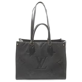 Louis Vuitton-Louis Vuitton On the Go MM Monogram Empreinte Noir Tote Bag-Black