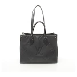 Louis Vuitton-Louis Vuitton On the Go MM Monogram Empreinte Noir Tote Bag-Black