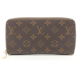 Louis Vuitton-Louis Vuitton Monogram Zippy Geldbörse-Braun,Monogramm