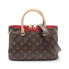 Louis Vuitton-Louis Vuitton Pallas BB Monogram Cerise Handbag-Brown,Red