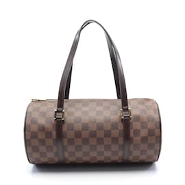 Louis Vuitton-Sac à main Louis Vuitton Papillon 30 Damier Ébène-Marron