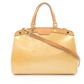 Louis Vuitton-Louis Vuitton MM Monogram Vernis Citrine Handbag-Golden,Yellow