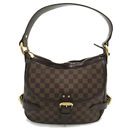 Louis Vuitton-Sac à épaule Highbury Louis Vuitton-Marron,Damier ebène