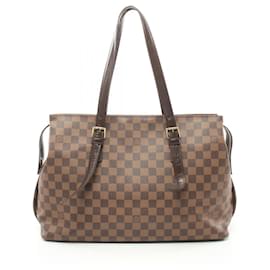 Louis Vuitton-Louis Vuitton Chelsea Damier Ebene Tote Bag-Brown