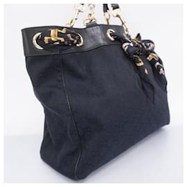 Gucci-Gucci Tote Bag GG Canvas 153033-Black