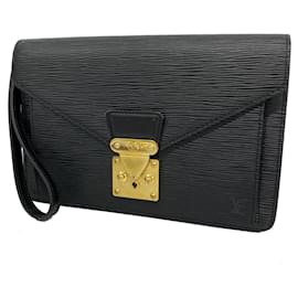 Louis Vuitton-Louis Vuitton Epi Pochette Clutch Bag-Black