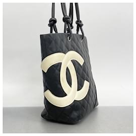 Chanel-Sac tote Chanel Cambon en agneau noir-Noir