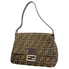 Fendi-Fendi Handbag Zucca Mamma Bucket-Brown