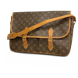 Louis Vuitton-Louis Vuitton Monogram Gibessier GM Schultertasche-Braun