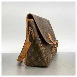 Louis Vuitton-Louis Vuitton Monogram Gibessier GM Schultertasche-Braun