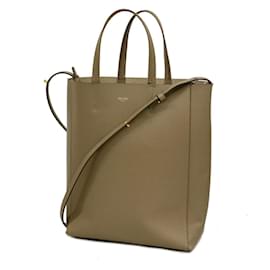 Céline-Sac à main en cuir beige Celine-Beige