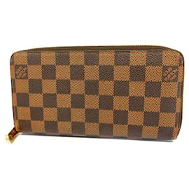 Louis Vuitton-Louis Vuitton Langbörse Damier Zippy N41661 Ebenholz-Damier ebene